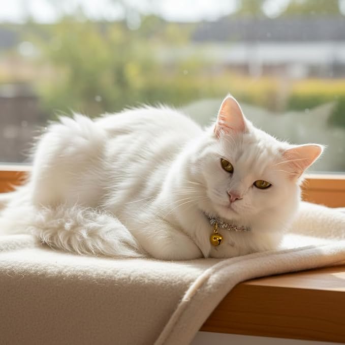 Handmade Cotton Cat Collar with Bell – Adjustable Slip-On Design, No Buckle, Lightweight Rope Collar for Kittens, Indoor Cats, and Small Pets (Lush)