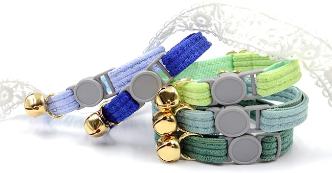 Personalized Cat Collar Breakaway with Safety Release Buckle - Engraved Name Phone Number for Boy and Girl Kittens