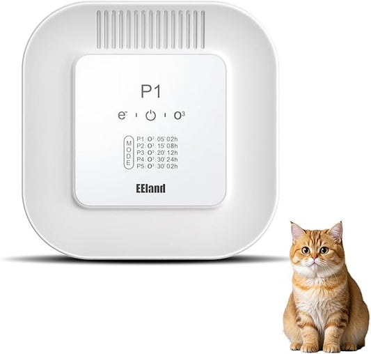 Cat Litter Deodorizer – 99% Odor Removal, Ozone Air Purifier for Pets, Strong Odor Eliminator for Litter Box, Toilet, Closet, Cabinet, Shoe, Garage, Small Room