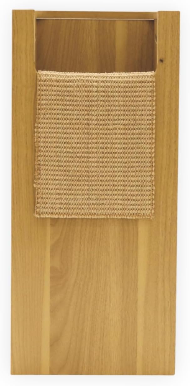 4 Cats & Dogs Jewl Nesting Table – Multi-Function Cat Scratcher with Replaceable Sisal Post, Storage & Compact Coffee Table – Durable Engineered Wood, Modern Design for Home & Pet Comfort – Oak