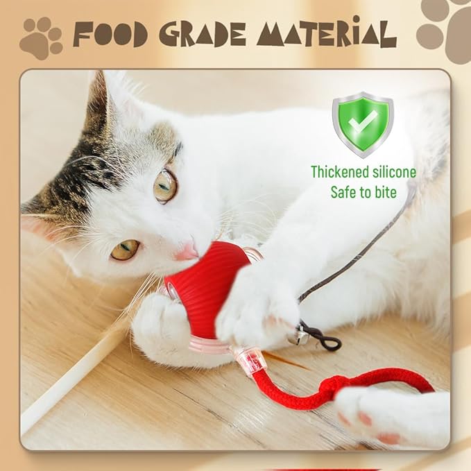 soputry Interactive Cat Toy Ball, Automatic Moving Cat Toys for Indoor Cats Fast Rolling on Carpet, Chirping & Motion Activate Cat Toys (Blue 1pc)