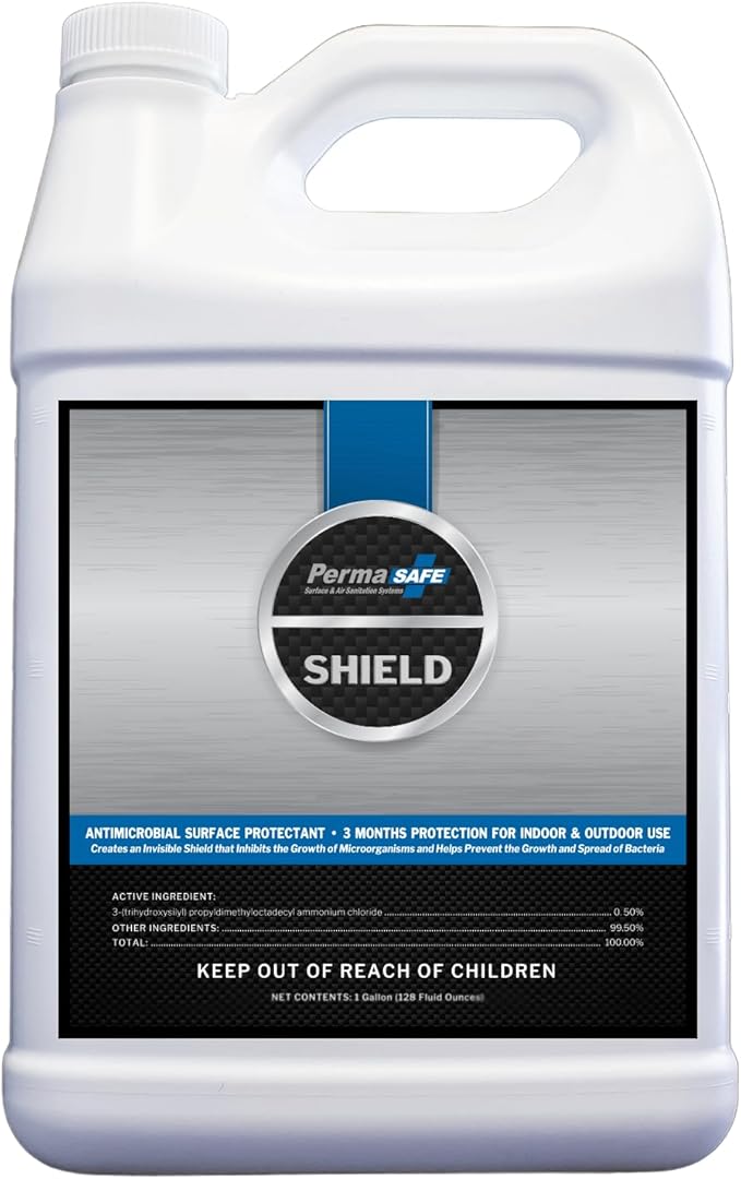 PermaSafe Shield, 90-Day Antimicrobial Surface Protectant; Mold, Mildew, Fungi, Algae and Odor Inhibitor, and More. 1 Gal.