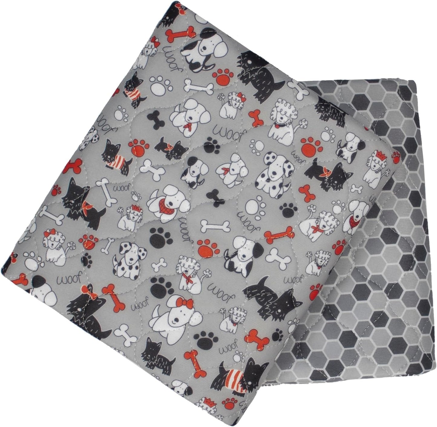 Caldwell's Pet Supply Co. 34x36 Washable Pee Pads for Dogs, Reusable Puppy Potty Mat, Whelping Rug, Waterproof Rug for Dog, Medium (Set of 2)