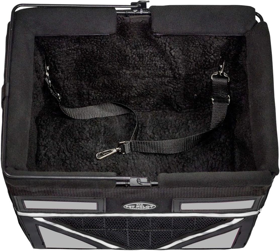 TRAVELIN K9 Pet-Pilot MAX Dog Bicycle Basket Carrier | 8 Color Options for Your Bike (Silver/Grey)