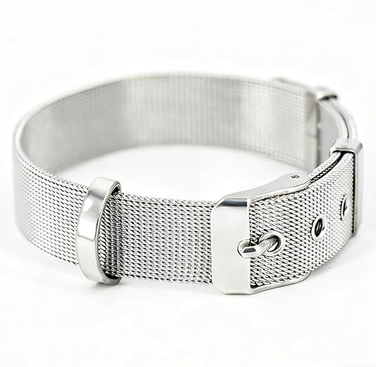 Stainless Steel Waterproof Big Adjustable Breathable Belt Pet Collar Dog Cat Kitten Imitation Woven Tape Slip Durable Stainless Steel Waterproof Small Choker