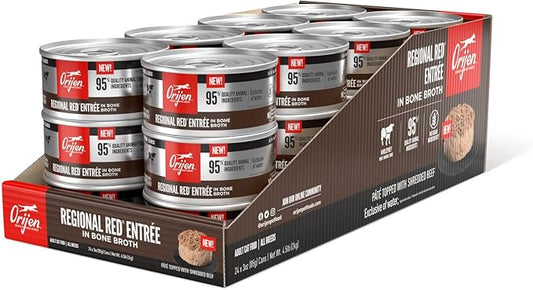 ORIJEN Premium Pate Wet Cat Food in Bone Broth Regional Red Entrée 3oz Cans (24 Count)