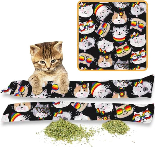 Catnip Kicker Toys – 15" Set of 2, Durable Cat & Kitten Kick Sticks, 100% Potent Catnip. Made in USA. Encourages Exercise & Play for Cats of All Breeds. Interactive Toy Relieves Boredom (Cool Cats)