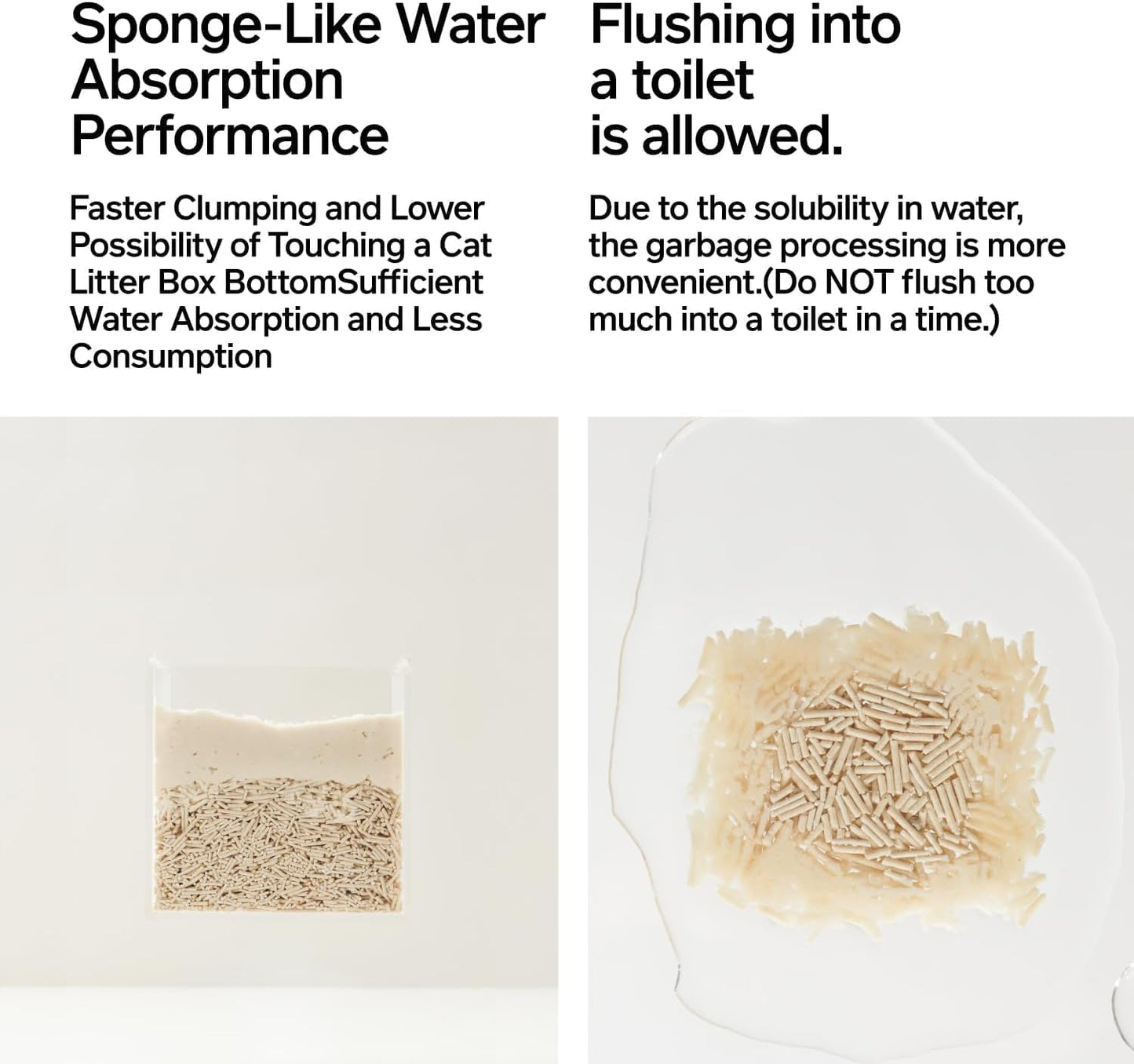 pidan Tofu Cat Litter Clumping,Flushable,Ultra Absorbent and Fast Drying, 100% Natural Ingredients Litter,Solubility in Water,Really Dust-Free,Less Scattering (5.3lb×4bags)