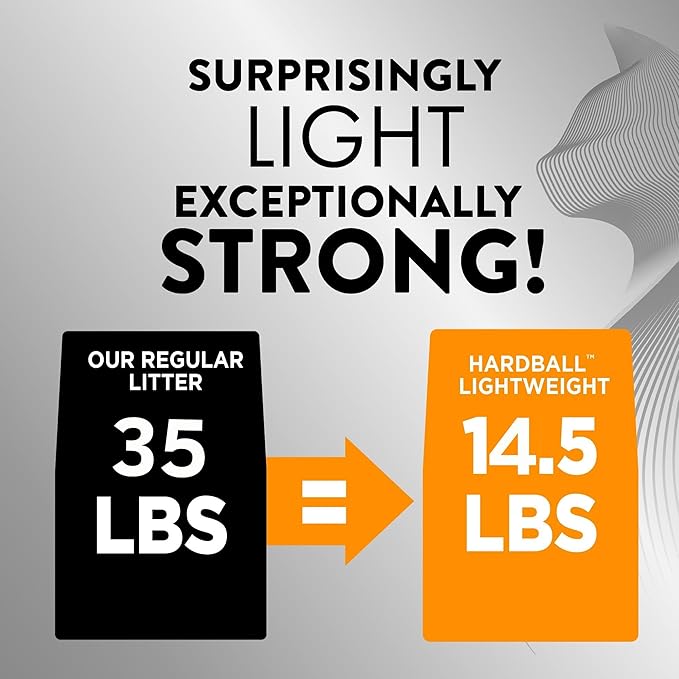 ARM & Hammer Hardball Lightweight Platinum Multi-Cat Clumping Cat Litter Odor Control, Easy No-Mess Scooping, Garden Bloom Scent, 14.5 Lbs.