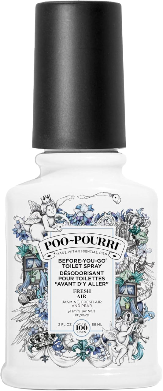 Poo-Pourri Before-You-Go Toilet Spray, Fresh Air, 2 Fl Oz - Jasmine, Fresh Air and Mint