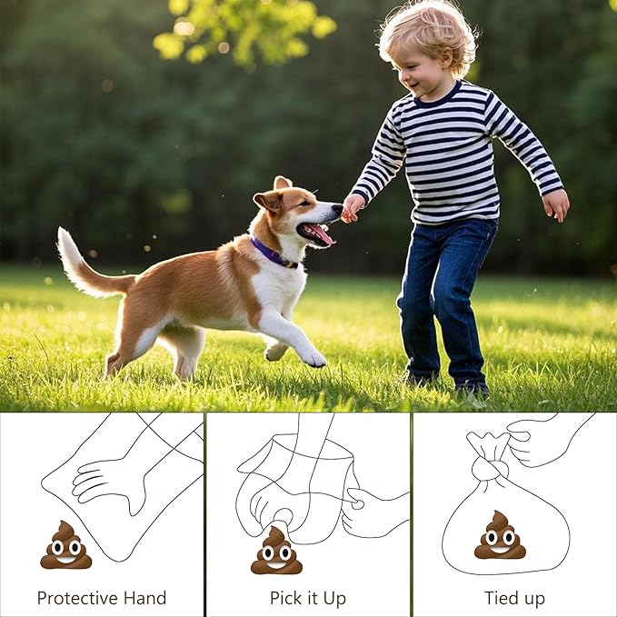 DBFAIRY Dog Poop Bags Coffee Scented, 18 Rolls 270 Count Compostable Dog Waste Bags Strong Thick, Leak Proof and Portable Poo Bags Refill Rolls for Dogs and Cats