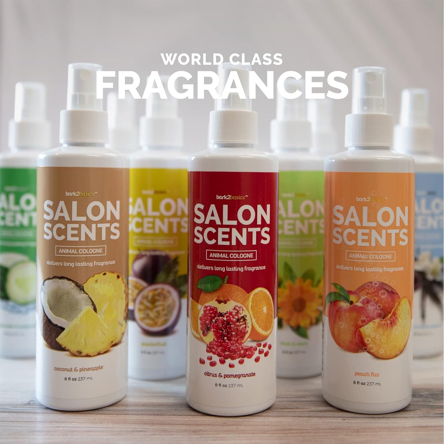 Bark2Basics Salon Scents Pet Grooming Cologne - 8 oz, Natural Professional Groomer Perfume for Dogs and Cats, Long Lasting, Deodorizing, (Spring Water and Cucumber)