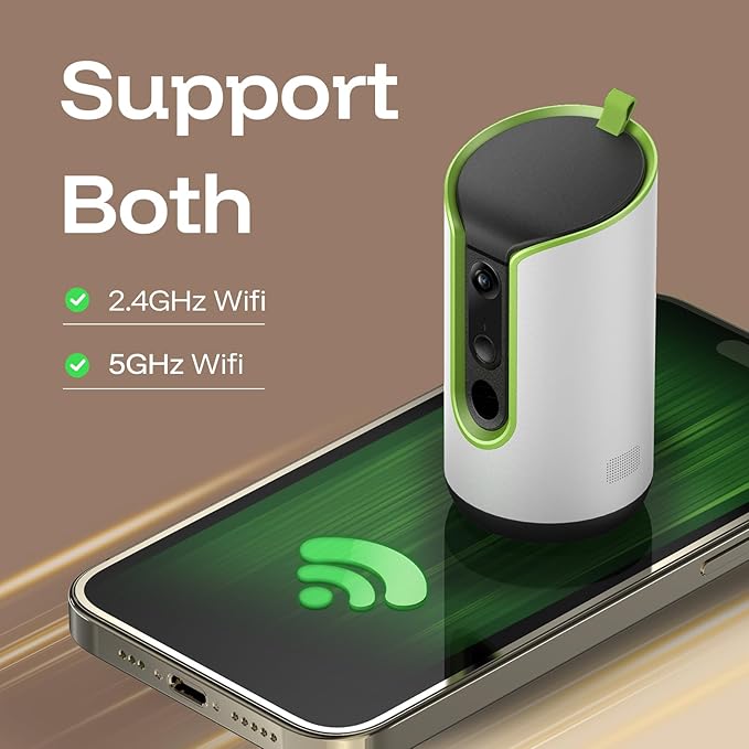 5MP Ultra HD Pet Camera - Dog Camera with Treat Dispenser, Remote Treat Tossing via Phone App, 360° Auto Tracking & Motion Alerts, 5G&2.4G WiFi for Cats Indoor, Green