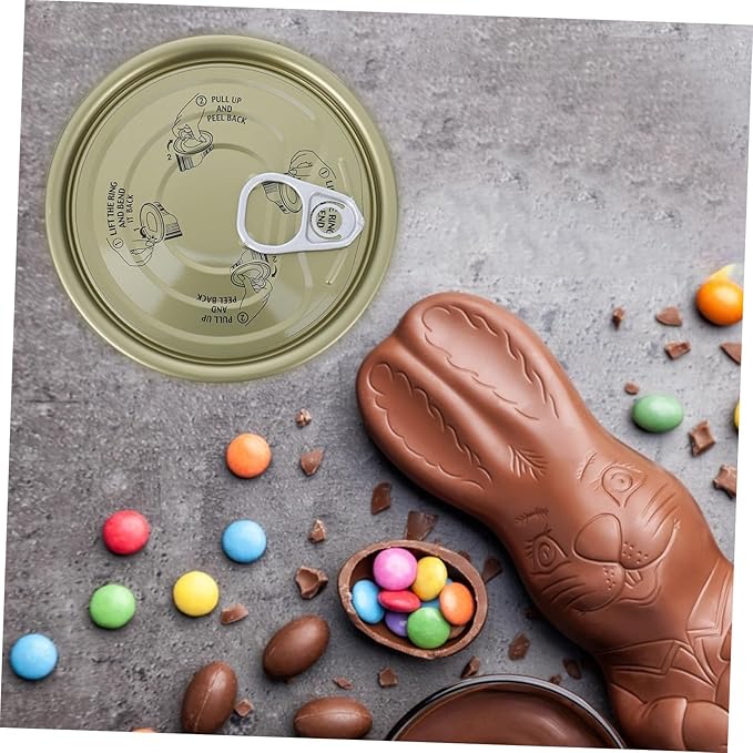 10Pcs Sealed Can Kitchen Storage Tinplate Canisters for Pet Food and Snacks Airtight Food Storage Containers with Easy-open Pull Tabs Jars