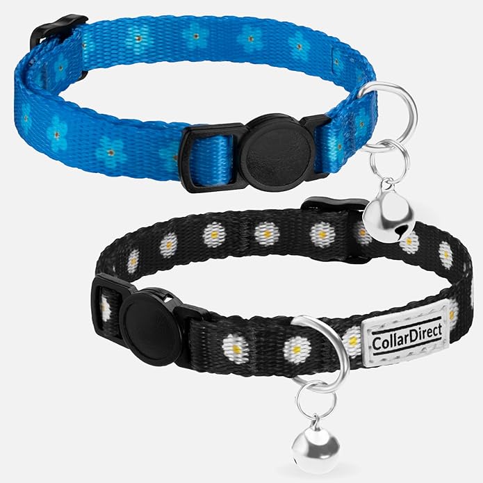 CollarDirect Cat Collar Breakaway with Removable Bell Set of 2 PCS