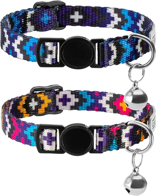 CollarDirect Cat Collar Breakaway with Removable Bell Set of 2 PCS