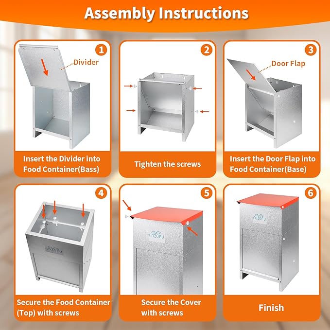 Automatic Gravity-Fed Dog Feeder with Water Bowl - Galvanized Steel Indoor/Outdoor Pet Food Station - 25lb Heavy-Duty Kibble Dispenser for All Dog Sizes