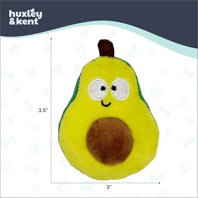 Huxley & Kent Popper Plush Cat Toy - Interactive Catnip Toy for Cats & Kittens - Treat Hiding Soft with Crinkle & Catnip - Fun Indoor Play - Avocado Popper