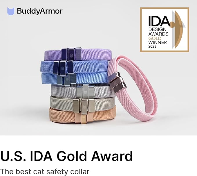 Safety Cat Collar - U.S. IDA Gold Awarding Design, Elastic Quick Release, Non Breakaway - Lightweight for Kitten, Neck Fit 5.9'-11.8' for All Small Large Cat,S(Vivid Red)