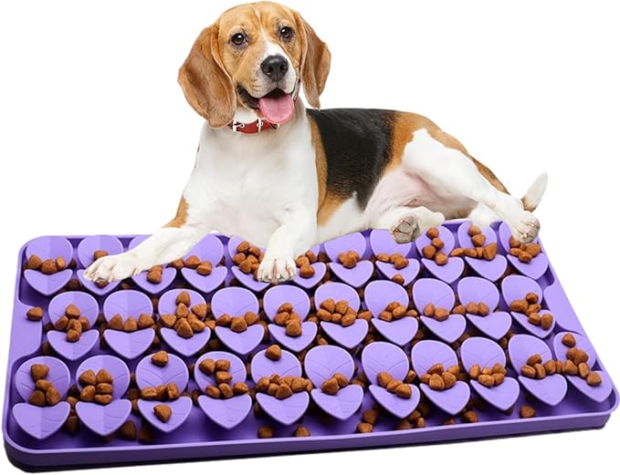 Medium Silicone Snuffle Mat for Dogs, Dog Lick Mat Slow Feeder for Slow Eating,Suction Cups Snuffle Mat for Dogs Large Breed Training Smell,Encourages Natural Foraging Skill,Sniffing