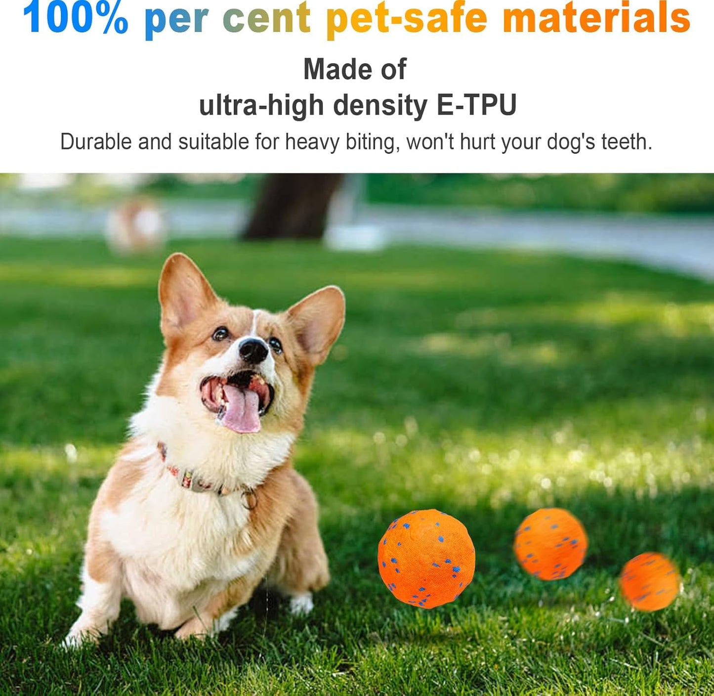 Interactive Dog Toys Ball, Automatic Moving, Bouncing Chew Toys, E-TPU Material, Suitable for Large and Medium-Sized Dogs, Used for Boredom Relief and Daily Training, USB Rechargeable