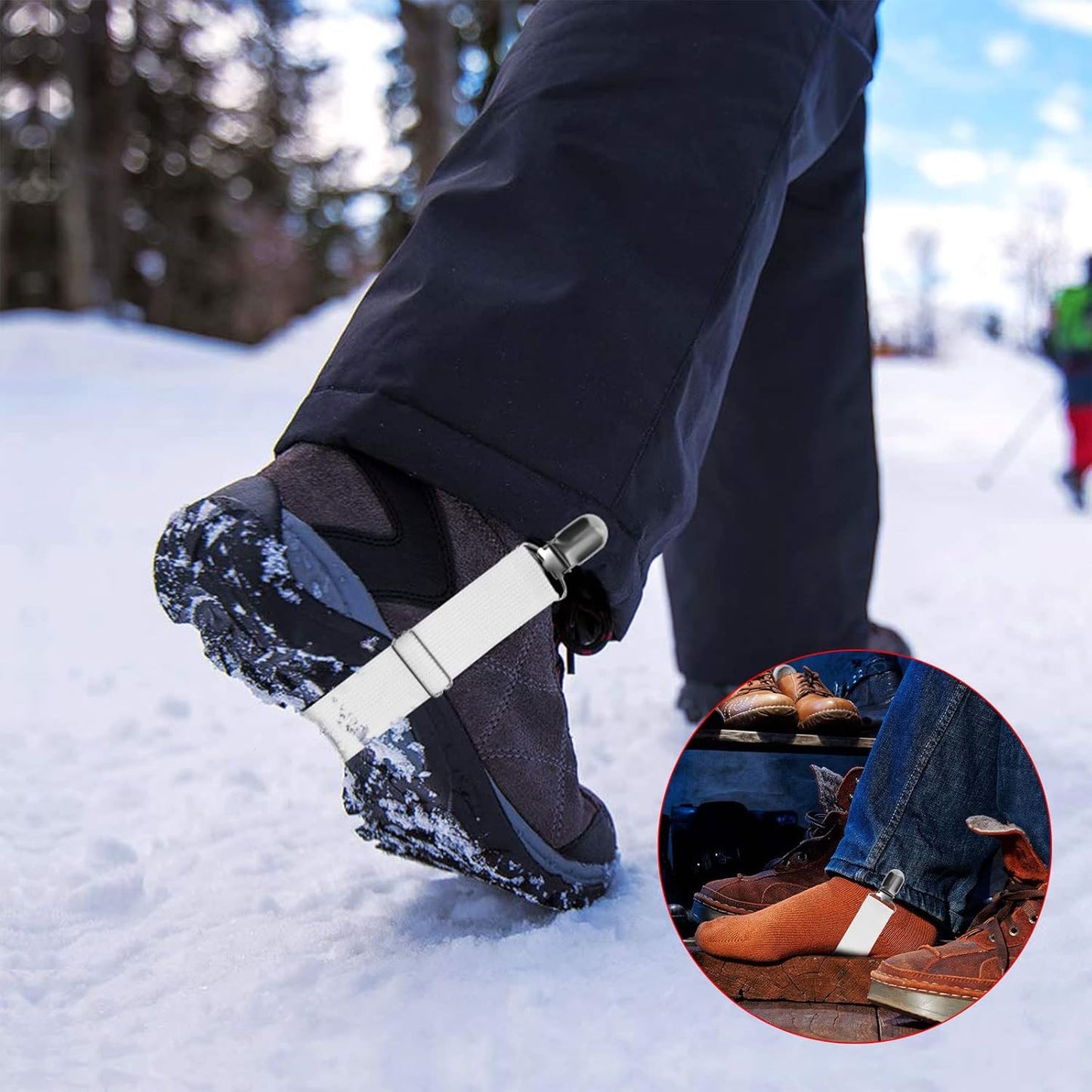 Adjustable Boot Straps Pant Stirrups Clips Boot Clips