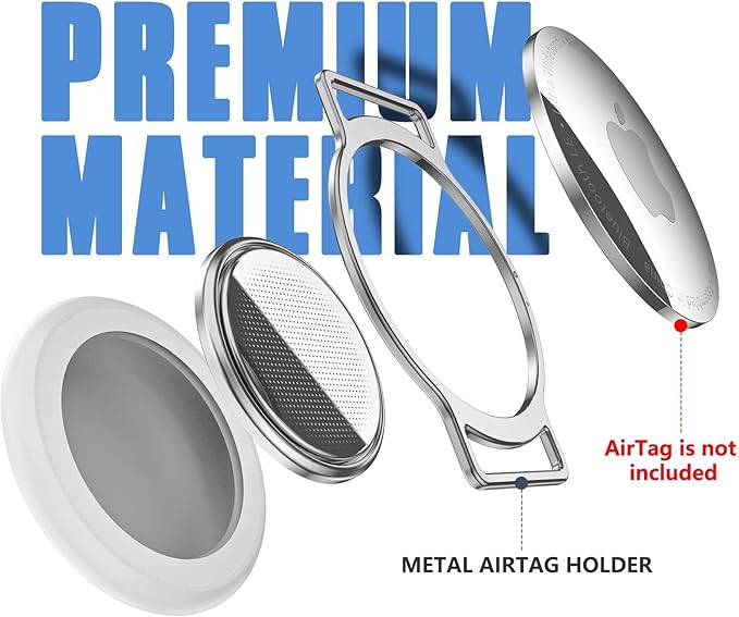 AirTag Cat Collar, Ultra Elastic Cat Tracker Collar, Airtag Holder Compatible with Apple Air Tag, [Lightweight & Scratch Resistant] Adjustable Stepless GPS Pet Collar for Cats Kittens, Blue