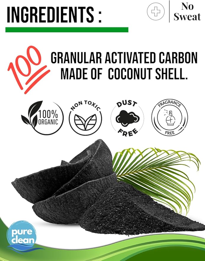 No Sweat Cat Litter Odor Neutralizer, Coconut Shell, Unscented, 5 Packs in One Box, 125 GR