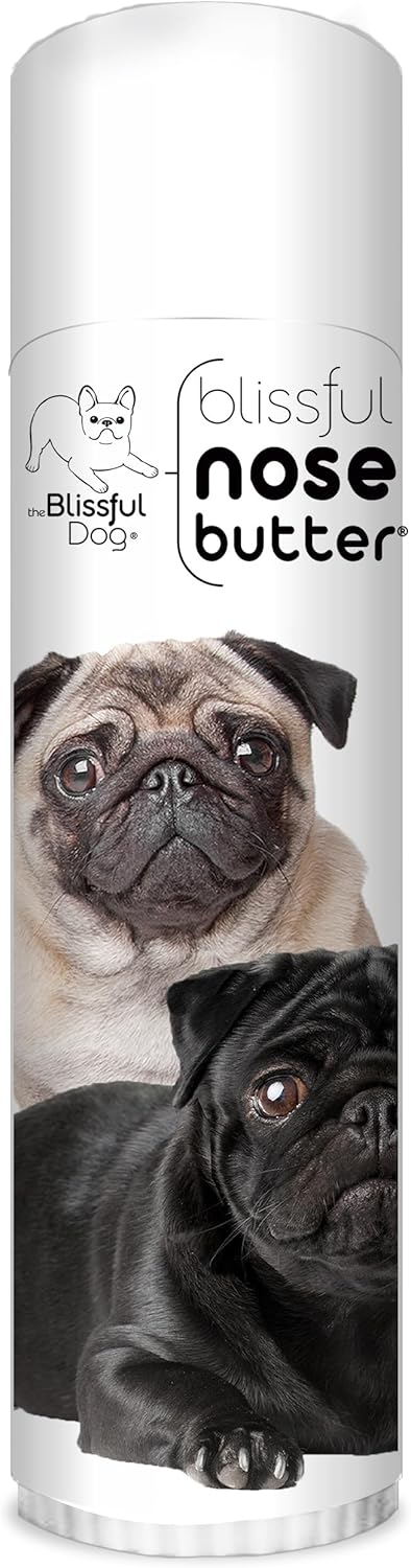 The Blissful Dog Pug Duo Unscented Nose Butter - Dog Nose Butter, 0.50 Ounce