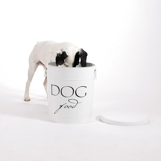 Harry Barker Pet Food Storage Collection, Classic White Food Storage - Large