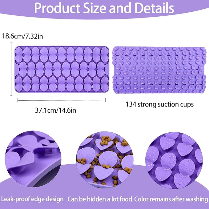Medium Silicone Snuffle Mat for Dogs, Dog Lick Mat Slow Feeder for Slow Eating,Suction Cups Snuffle Mat for Dogs Large Breed Training Smell,Encourages Natural Foraging Skill,Sniffing