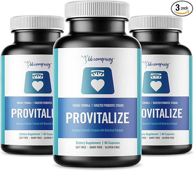 BB Company Provitalize | Womens Probiotic, Menopause | Joint Support, Sexy Midsection Curves, Digestive Health, Menopause Bloat | Turmeric Curcumin Moringa | Packaging Vary | 3 Pack