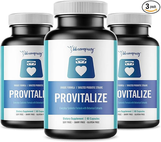 BB Company Provitalize | Womens Probiotic, Menopause | Joint Support, Sexy Midsection Curves, Digestive Health, Menopause Bloat | Turmeric Curcumin Moringa | Packaging Vary | 3 Pack
