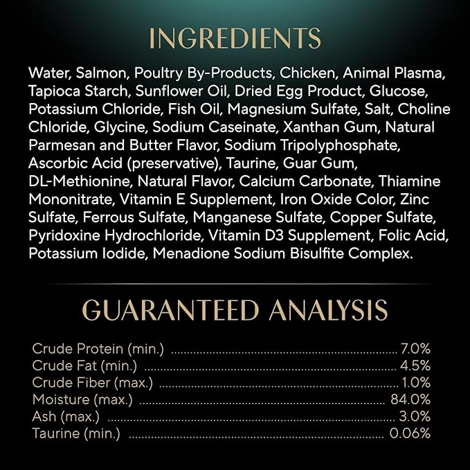 Sheba Perfect Portions Bistro Adult Wet Cat Food, Salmon in Creamy Sauce Entree, 2.6 oz. Twin-Pack Trays (24 Count, 48 Servings)