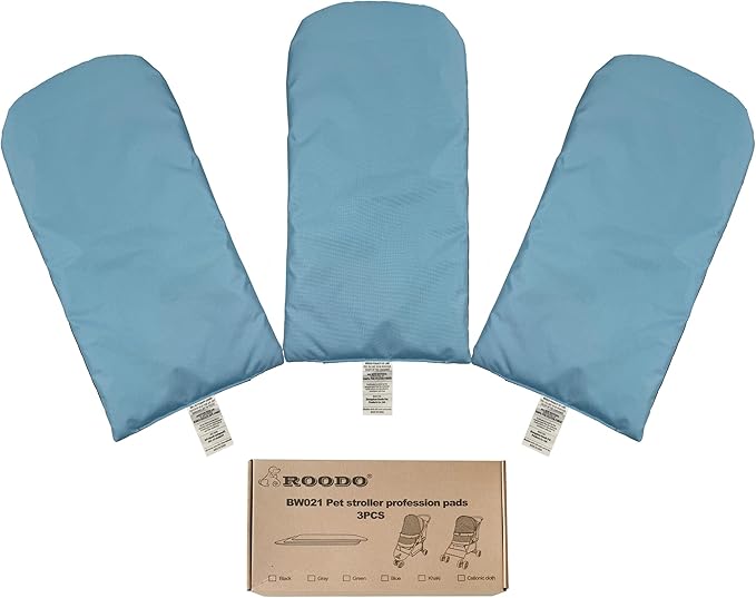 ROODO Pet Stroller Inner Pad for Exclusive Use,Original,Replaceable,Easy to Clean,Set of 3 pc(Sky Blue)