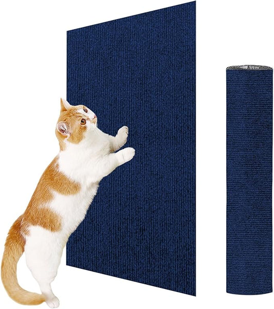 23.6x15.8 Couch Wall Corner Protection for Indoor Cats,Anti Scratch Furniture Protector from Cats Scratching,Trimmable Climbing Cat Scratcher Pad Play Mat Easy Use for Cat Board/Door/Carpet