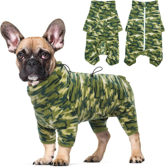 ROZKITCH Extra Large Dog Sweater, Pet Windproof Warm Cold Weather Jacket Vest with Luminous Zipper, Jumpsuit Apparel Outfit Clothes for Large Giant Dog Camo 4XL