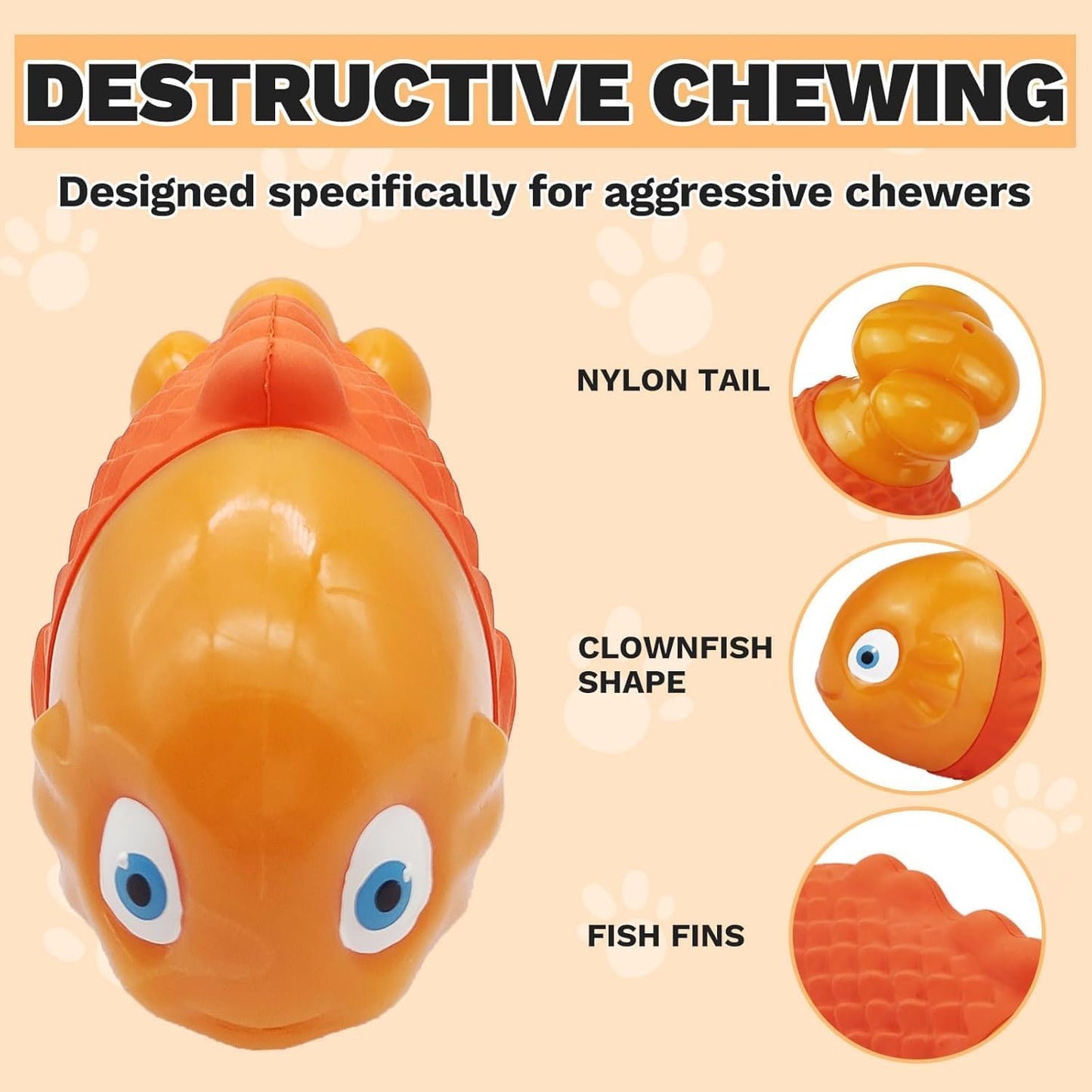 WinTour Indestructible Dog Toys for Aggressive Chewers, Tough Chew Toys for Medium & Large Breeds, Squeaky and Durable Chewers for Large Dogs