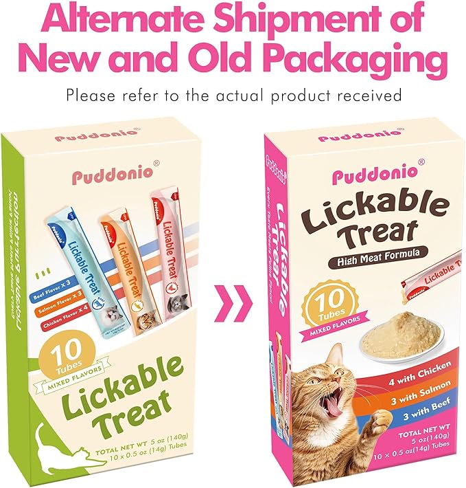 High-Meat Lickable Cat Treats, Grain & Gum Free, No Additives, All-Natural High Protein Puree, 0.5oz Tubes (Pack of 10)