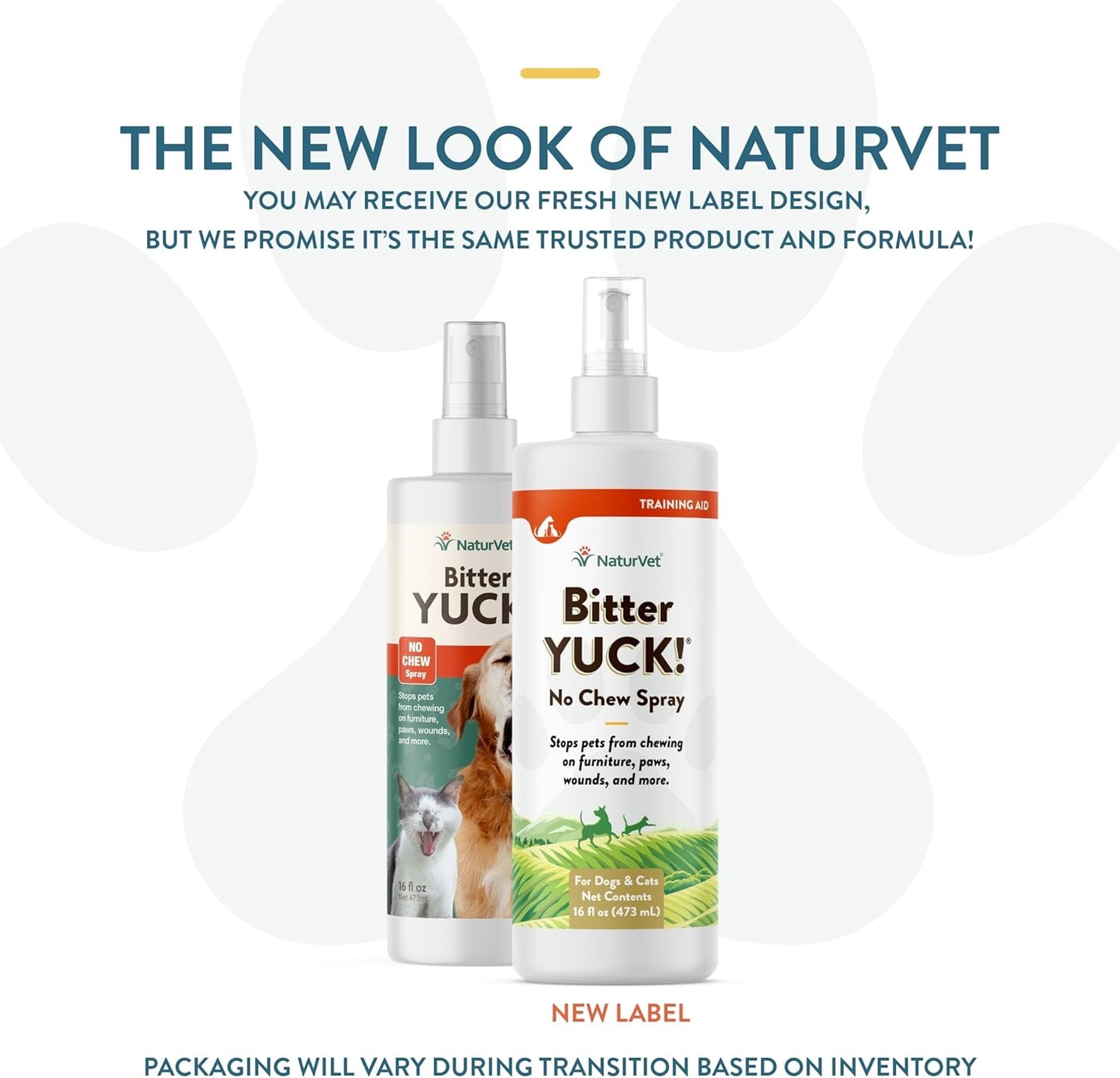 NaturVet Bitter Yuck! No Chew Spray for Dogs, Cats, and Horses Pet Training Spray, Liquid, Made in The USA, 16 Ounce