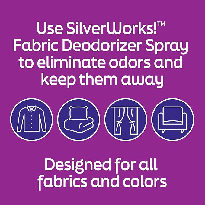 Fabric Spray Odor Eliminator For Home - Powerful, Natural Silver Ion Deodorizing Technology - Clothes, Furniture And Couch Deodorizer Odor Eliminator And Refresher Spray -16.9oz