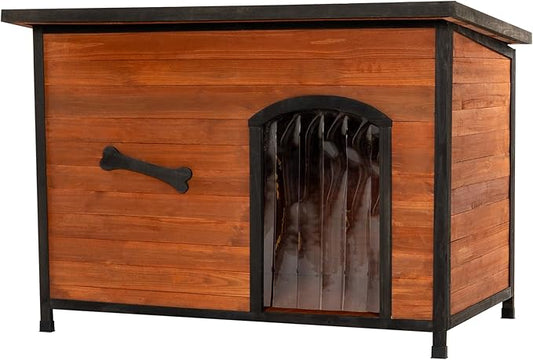 Large Solid Wooden Dog House,Suitable for Both Indoor and Outdoor, Suitable for Large Dogs and Animals of The Following Size, Easy to Clean,Can DIY,45.75" W x 31.25" D x 32.5" H