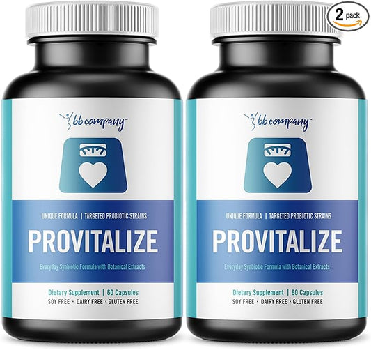 BB Company Provitalize | Probiotics for Women, Menopause | Joint Support, Sexy Midsection Curves, Digestive Health, Menopause Bloat | Turmeric Curcumin Moringa | Packaging Vary | 2 Pack