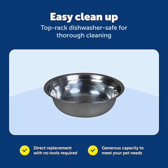 PetSafe Stainless Steel Dog and Cat Bowl, Grey, 5 Cup