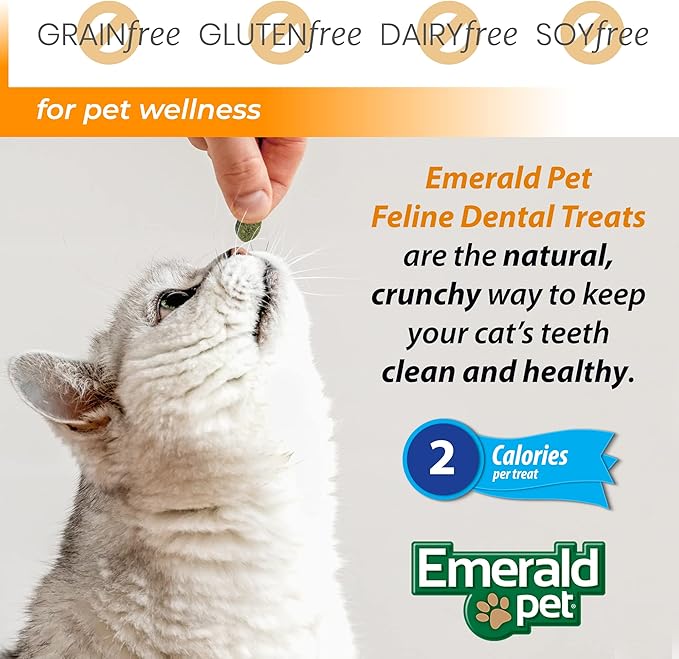 Emerald Pet 856916006144 11 oz Feline Dental Treat Tub Chicken