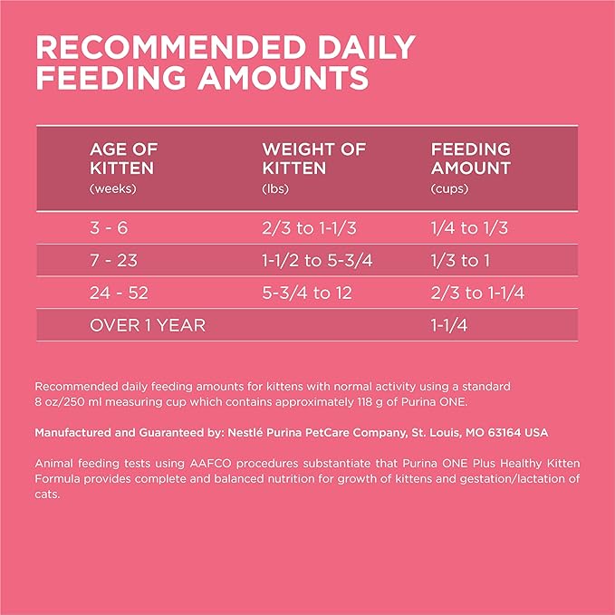 Purina ONE High Protein, Natural Dry Kitten Food, +Plus Healthy Kitten Formula - 3.5 lb. Bag