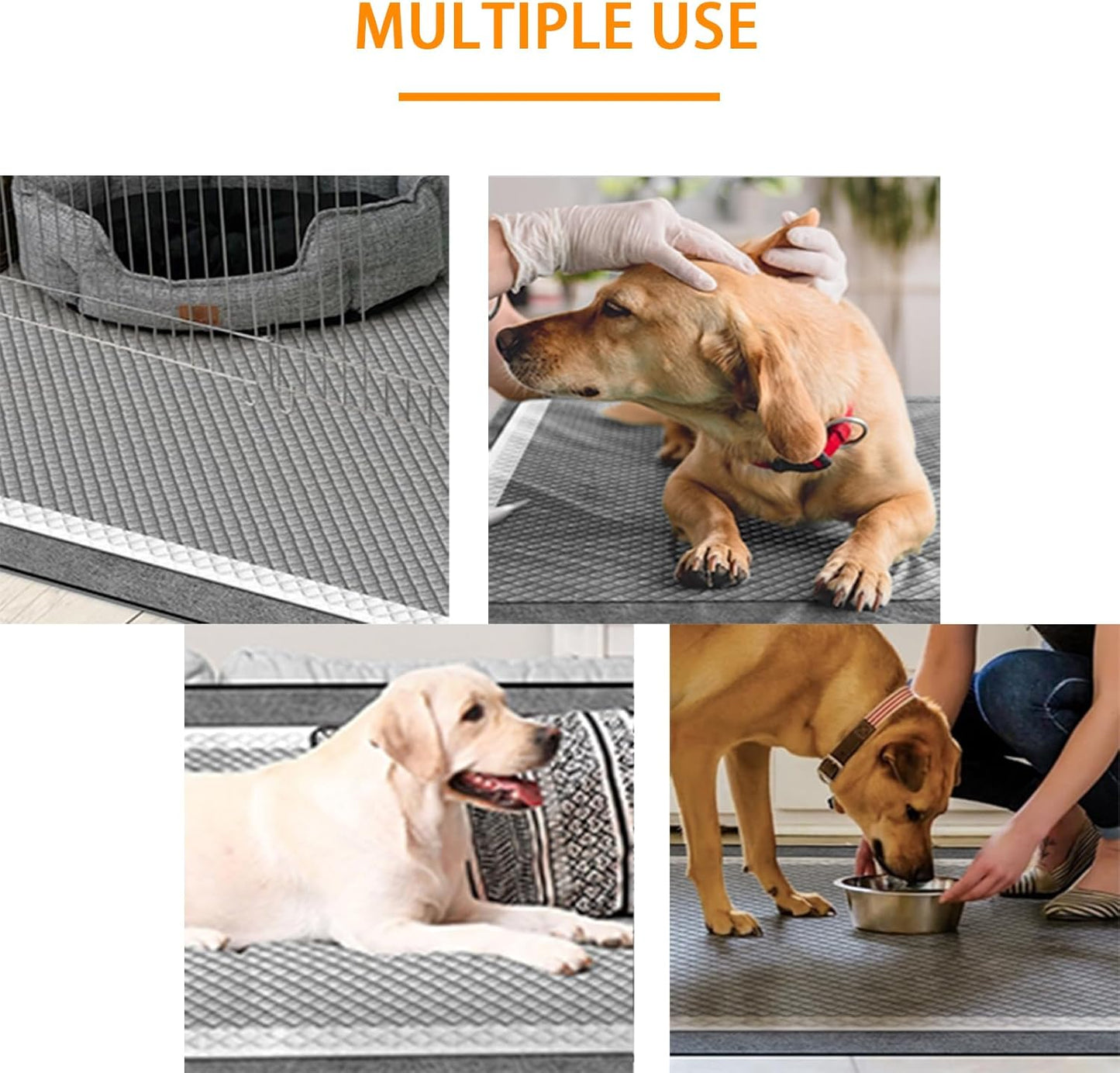 Puppy Pads 50 Count, 23'' x 23'' Charcoal Dog Pee Pads, Leak-Proof Quick-Dry Strong Absorbency for Potty Training