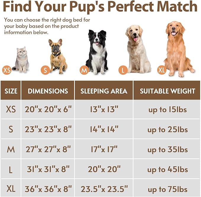 JOLLYVOGUE Small Dog & Cat Beds for Indoor Cats, Donut Cuddler Warming Soft Dog Beds with Anti-Slip Bottom, Round Calming Fluffy Plush Faux Fur Cushion Bed for Small Dogs (20", Blue)