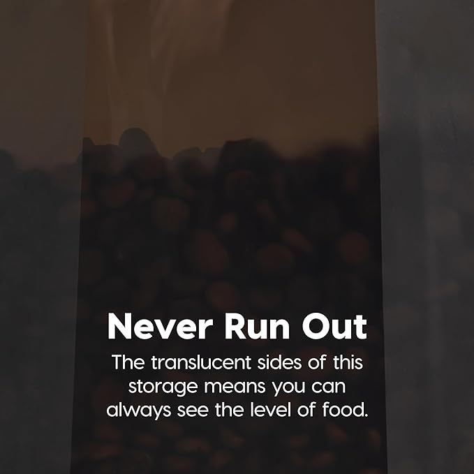 IRIS USA 22 Lbs / 28 Qt WeatherPro Airtight Pet Food Storage Container with Attachable Casters, For Dog Cat Bird and Other Pet Food Storage Bin, Keep Fresh, Easy Mobility, BPA Free, Smoke