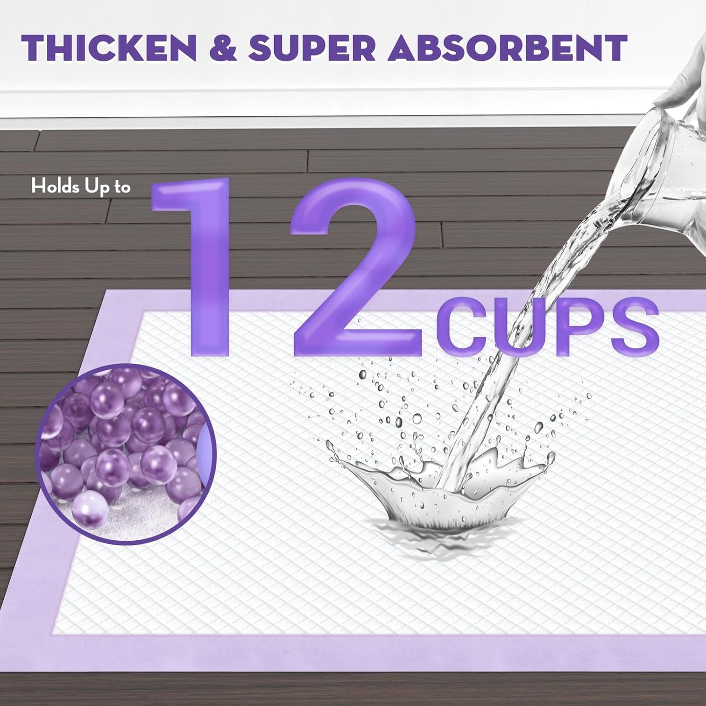 CROCI Dog Pads Extra Large 28x44in, Puppy Pads with Adhesive Tabs Super Absorbent Up to 12 Cups, Disposable (30 Counts)